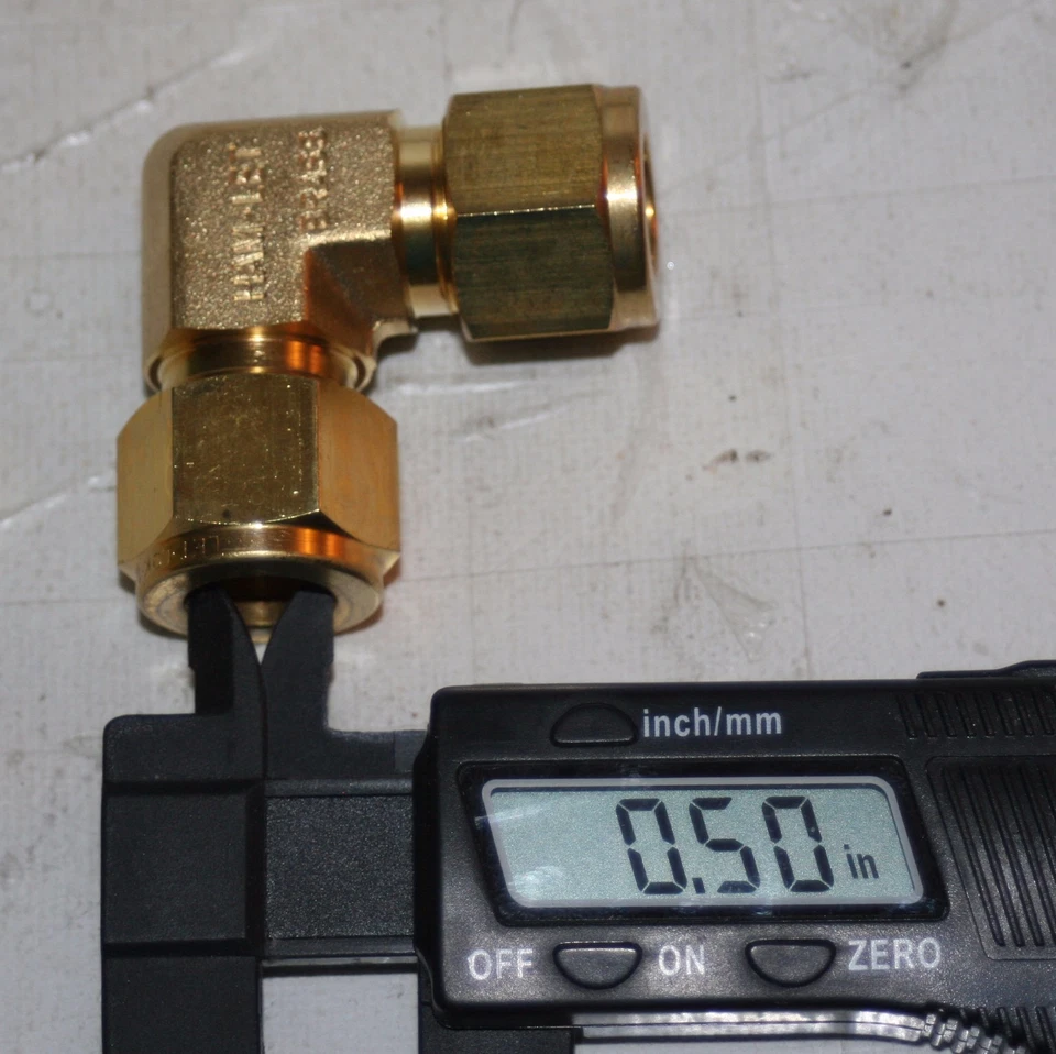 1/2" Tube  Brass Elbow Fitting Ham-Let 765LB1/2 - Image 4 of 4