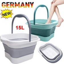 Fußbad Pediküreeimer 15L Fussbad Fußwanne Fußbadewanne Fussmassage Faltbar Griff