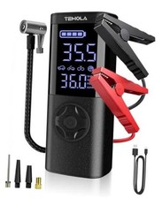 Portable Car Jump Starter with Air Compressor, 150PSI Jump Box BLACK WHITE