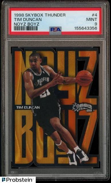 1998-99 Skybox Thunder Noyz Boyz #4 Tim Duncan San Antonio Spurs HOF PSA 9 MINT
