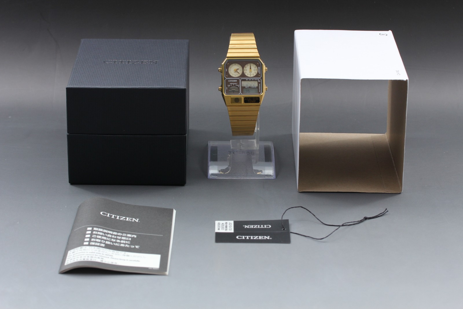 Citizen Ana-Digi Temp 8989-S116872 34mm Gold Quartz M… - Gem