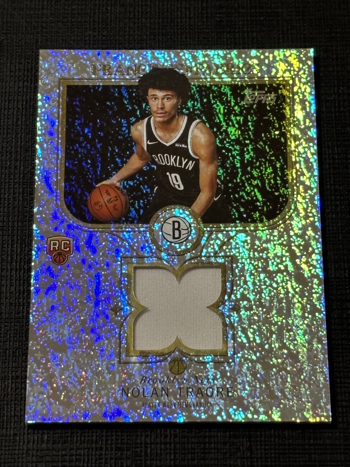2025-26 Topps Franchise Fabrics Holo Foil Nolan Traore Rookie Card RC