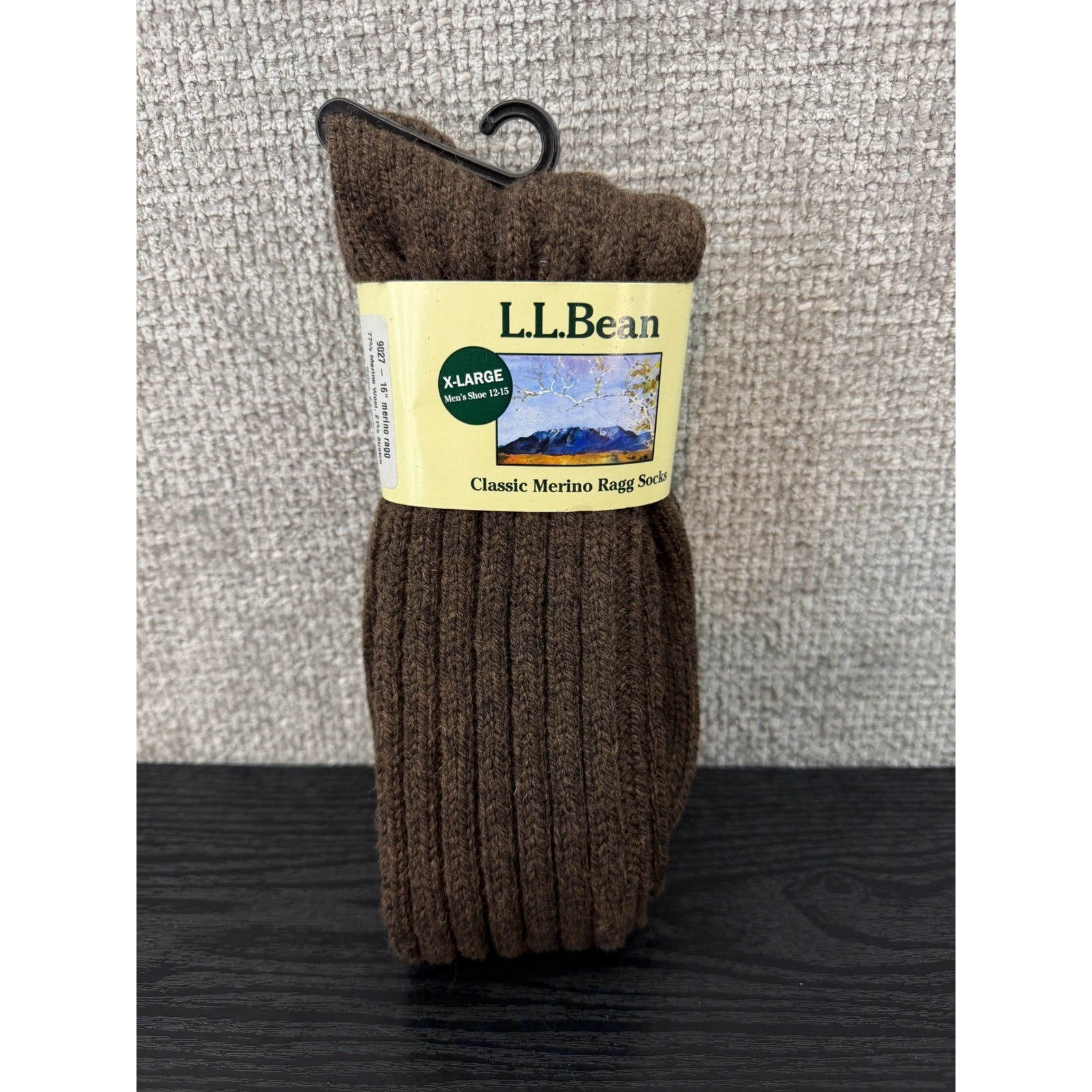 L.L. Bean 16" Merino Wool Ragg Socks Brown XL NWT Deadstock Vintage Made in USA
Opens in a new windo