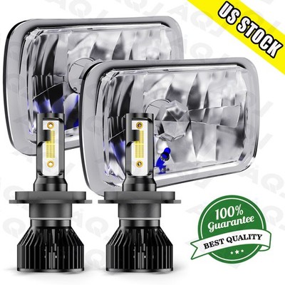 Pair For Toyota Pickup 1982-1997 5X7'' 7x6''Led Headlights Hi-Lo Beam White DOT