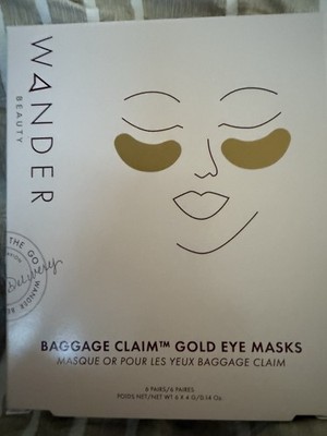 Wander Beauty Baggage Claim Gold Eye Masks