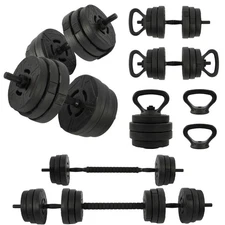 Fitvids 4 in 1 Adjustable Dumbbell Set, 60lbs Free Weights Set with Connector