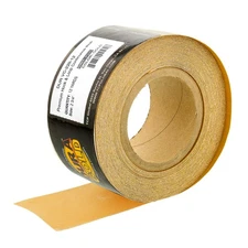 Dura-Gold 220 Grit Gold Longboard Sandpaper Roll 2-3/4" Wide, 12yds, Hook & Loop