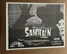 rare SAMHAIN / RIGHTS OF THE ACCUSED / IMPULSE MANSLAUGHTER flyer 1986 Misfits