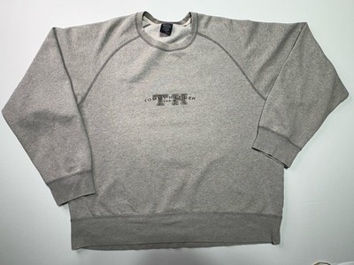 Vintage 90s Tommy Jeans Tommy Hilfiger Gray Cotton Crewneck Sweatshirt Size XL
