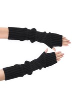 Calentadores de brazos, guantes largos de invierno sin dedos para mujer