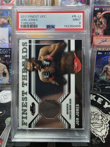 Jon Jones PSA 9 2011 Topps Finest UFC - Threads Relics #R-JJ (MEM)