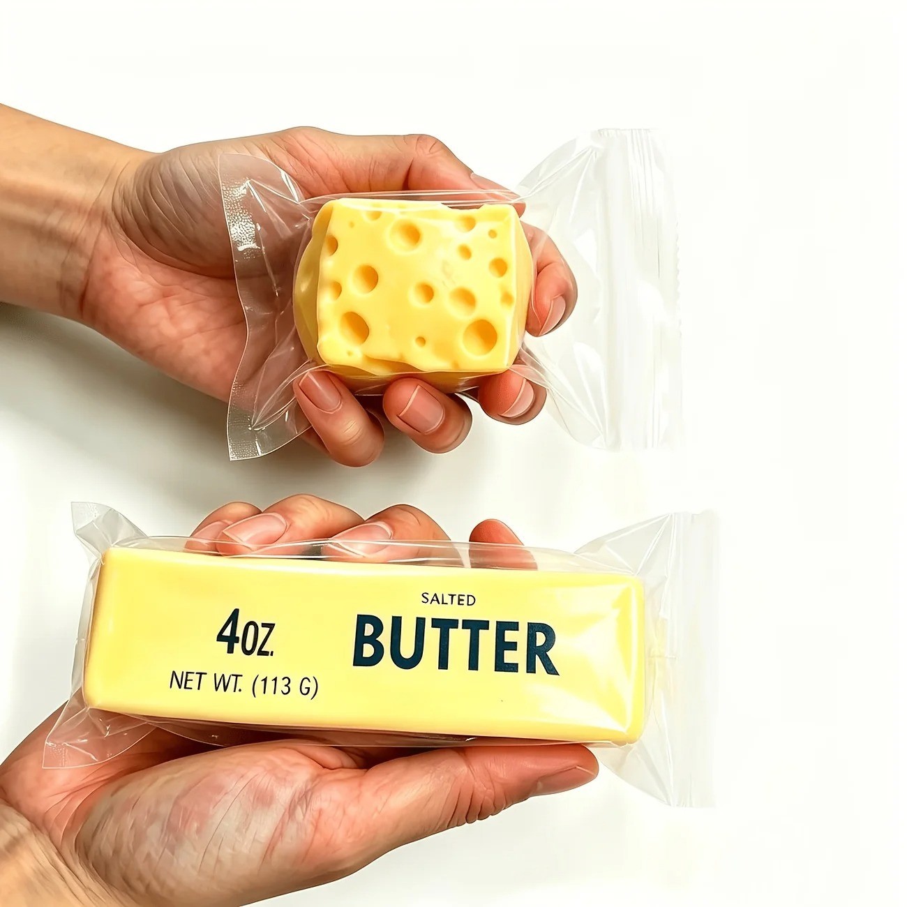 Squishy 3in1 Set Butter Käse Erdnuss Anti-Stress-Ball Deko Geschenk 5
