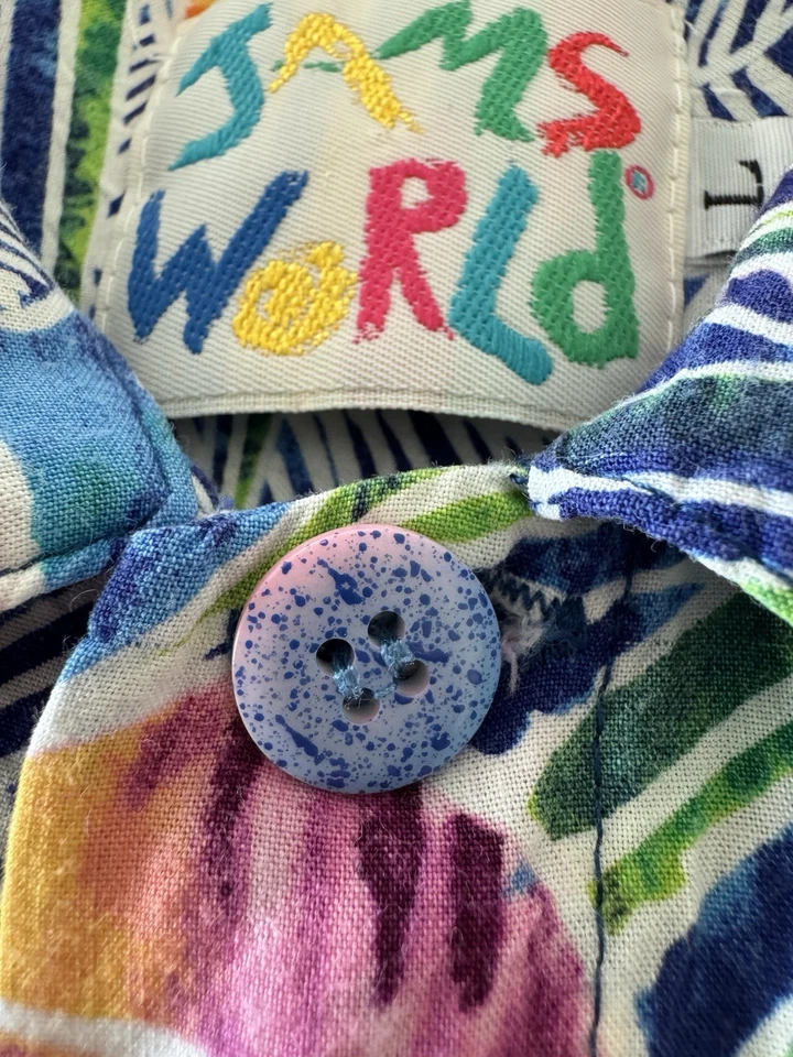 Camisa De Colección RARA Rayón Hecha en Hawaii Jams World Para Hombre Talla Grande Palmería Foto 4 de 4