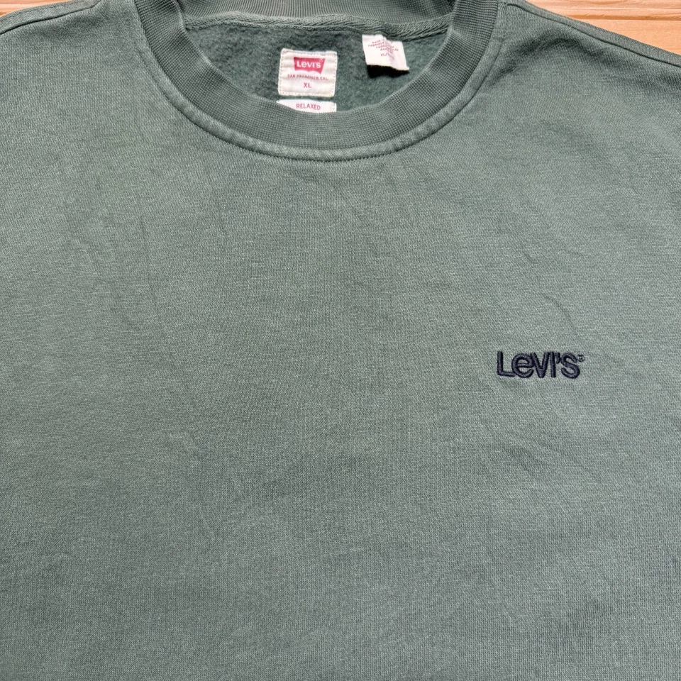 Y2K Levi's Blank Embroidered Logo Crewneck Pullover Sweatshirt Size XL Relaxed - Image 2 of 4