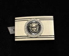 Vintage belt buckle silver tone Medusa head logo RARE
