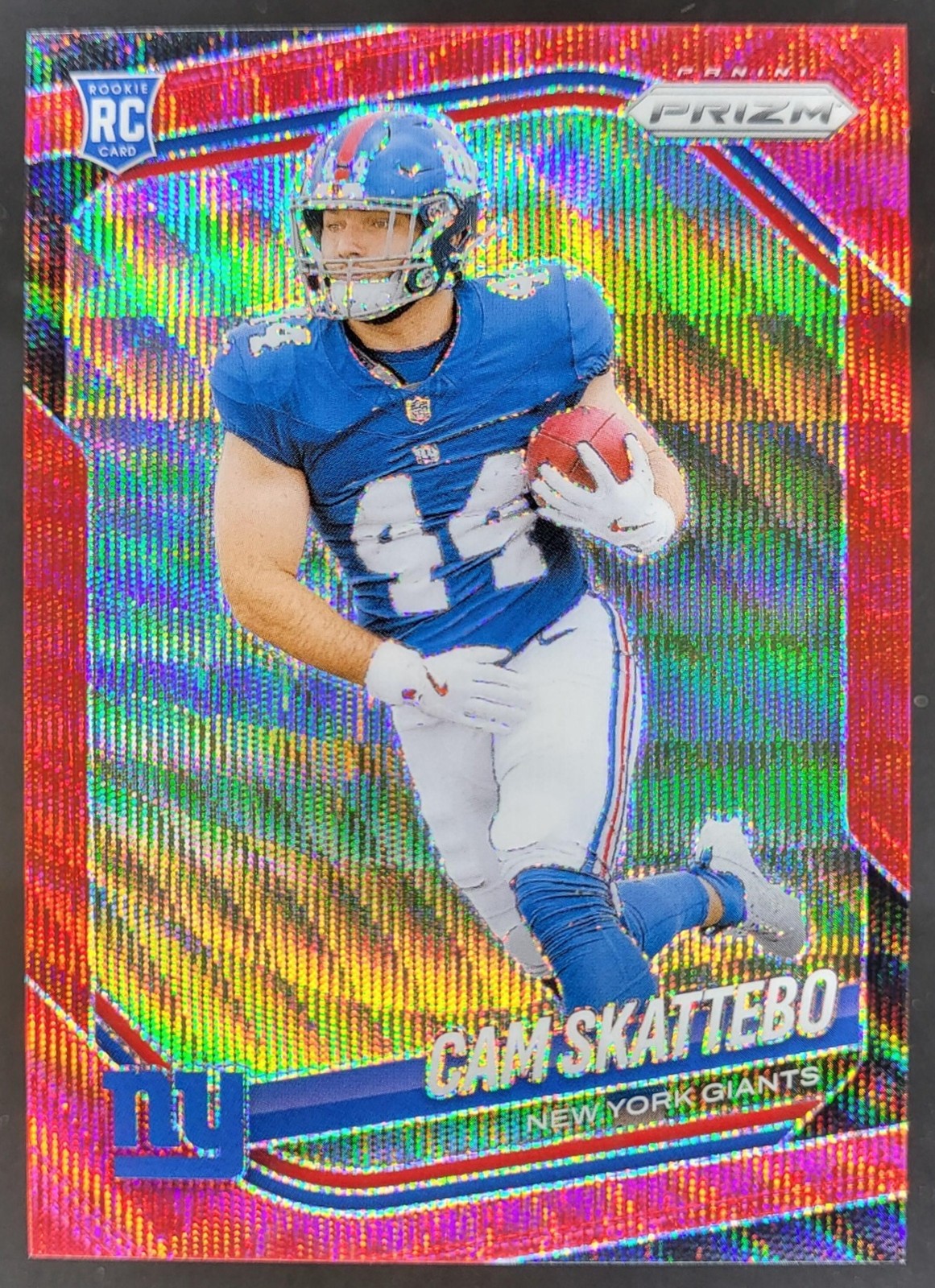 2025 Panini Prizm Cam Skattebo Red Wave /149 #363 RC New York Giants KH