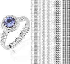 JRONGHE Ring Sizer Adjuster for Loose Rings 16 Pack 4 Sizes Invisible Ring Gu...