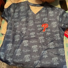 NWT Philadelphia Phillies Hospital Scrubs MLB Baseball Adult Size XL Nurse SGA