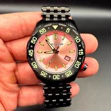 Aragon Sea Charger Pink Dial Automatic 44mm Men’s Watch Limited Edition 28/50