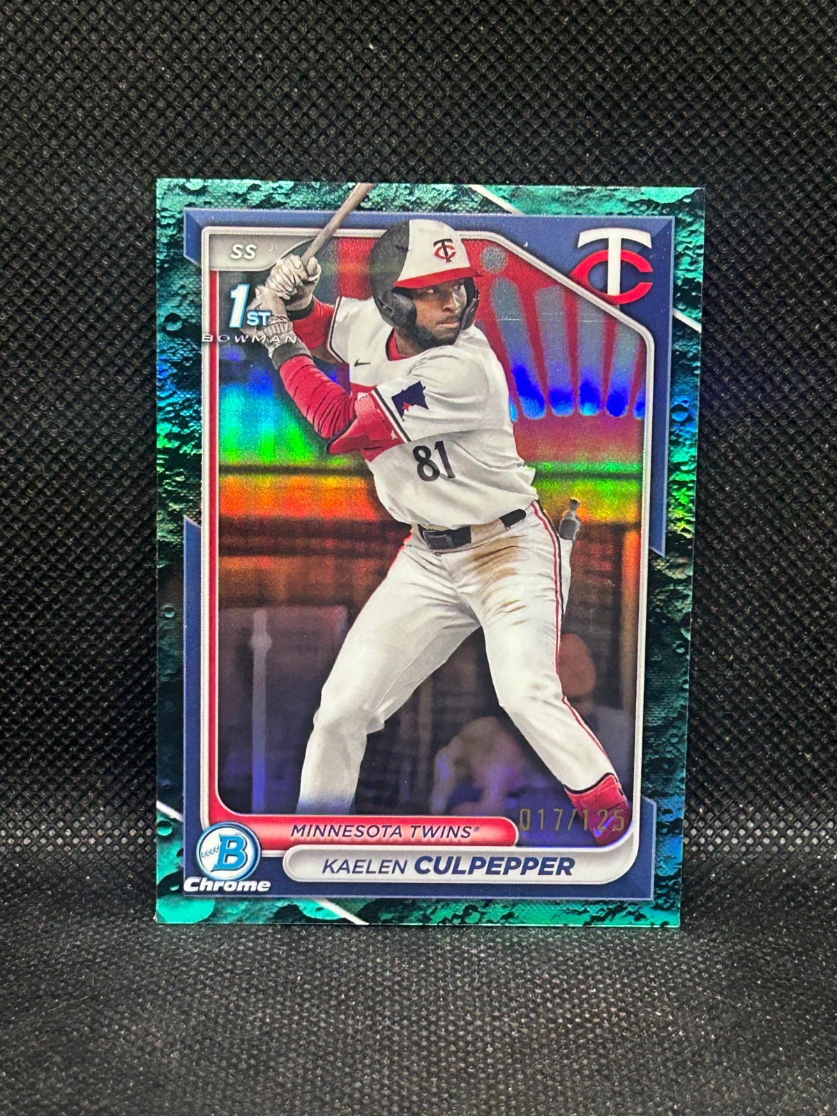 2024 Bowman Draft Chrome #BDC98 Kaelen Culpepper 1st Aqua Lunar Refractor /125
