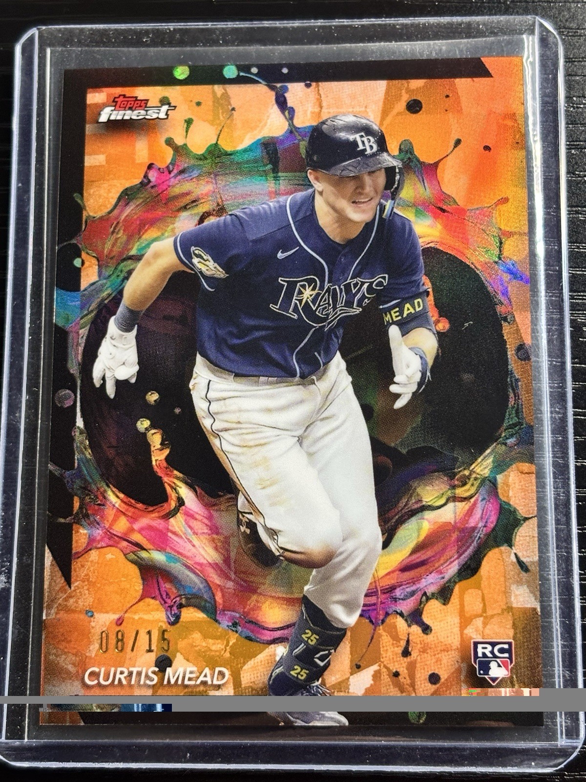 2024 Topps Finest Rare Curtis Mead #288 Orange Refractor /15 Rookie White Sox RC