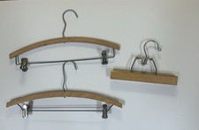 Three Vintage Wooden Pants Hangers