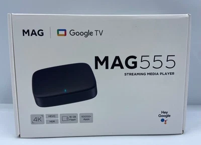 MAG 555 STREAMING MEDIA PLAYER IPTV Set Top Box 2GB RAM Android 4K UHD HEVC - Photo 1/4