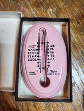 Vintage Taylor Floating Wooden Baby Bath Thermometer - Pink 1950