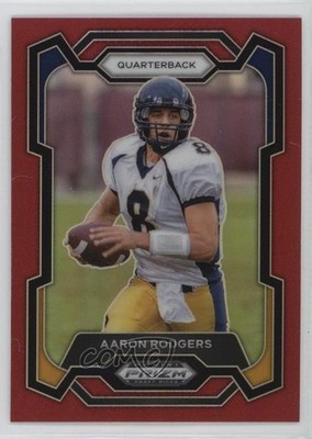 2024 Panini Prizm Draft Picks Red Prizm 62/299 Aaron Rodgers #72 rw6