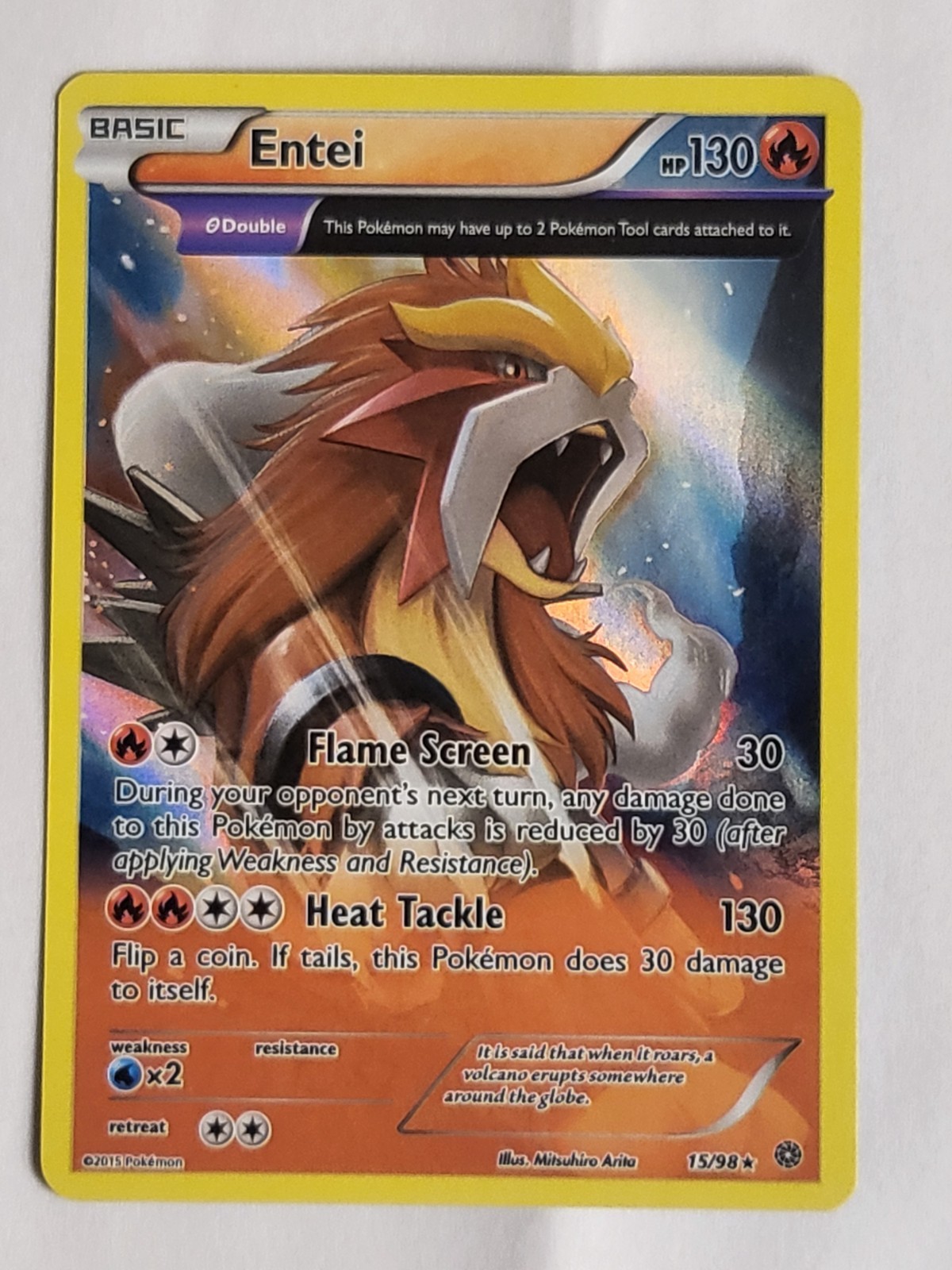 Pokémon Entei 15/98 XY - Ancient Origins Holo