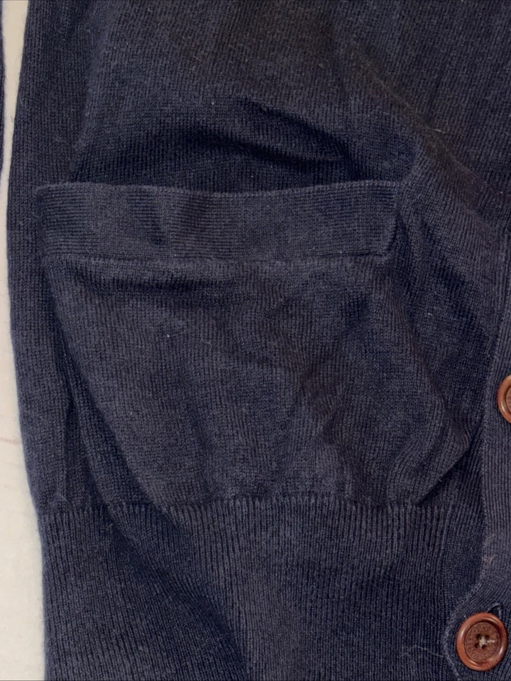 Suéter Cárdigan Orvis Para Hombre M Azul Marino Mezcla Algodón/Cachemira Foto 4 de 4