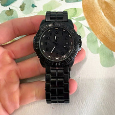 Black Analog Wristwatch Date luminox series 3050/3950