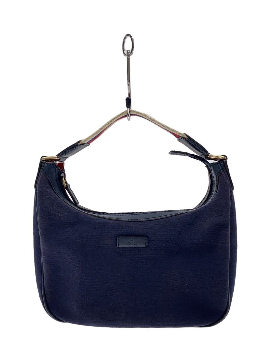 GUCCI GG Canvas Shoulder Bag in Navy Blue