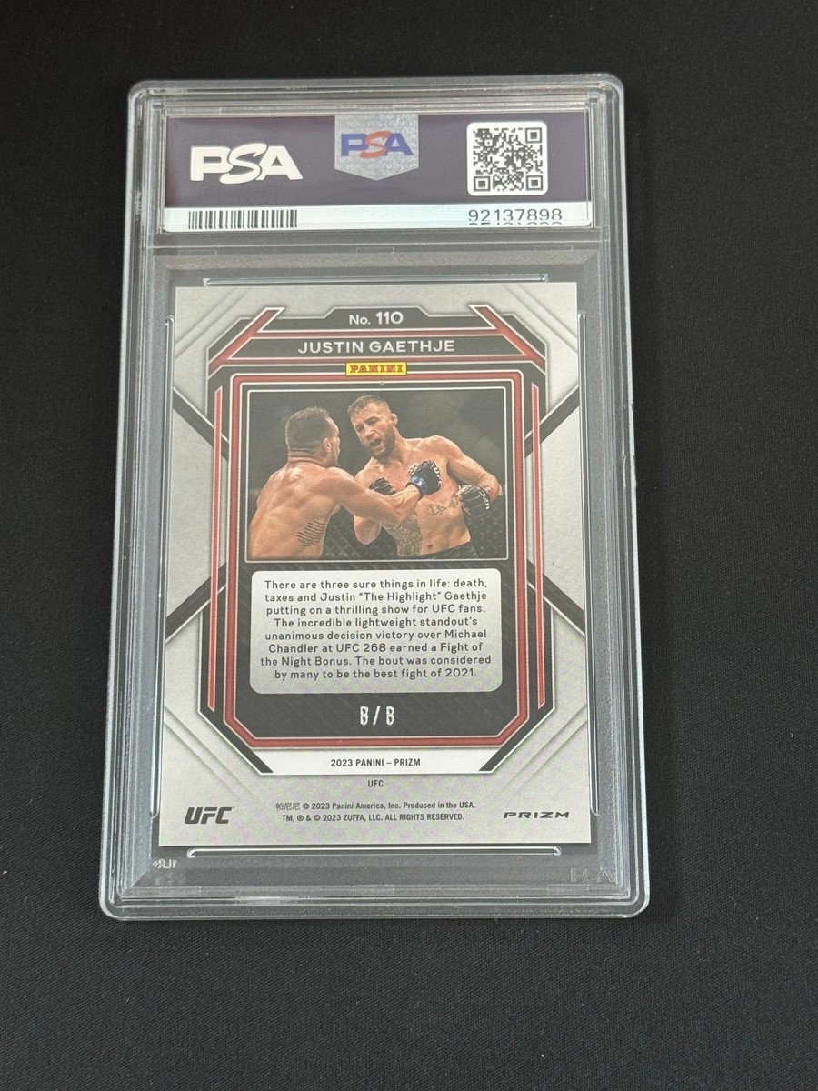 2023 Prizm UFC Justin Gaethje Octagon Prizm 8/8 PSA10 | eBay