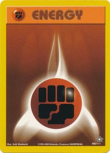 Pokemon Card - Neo Genesis 106/111 - FIGHTING ENERGY (common) - NM