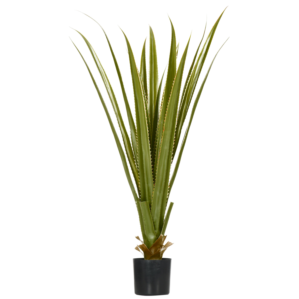 Homcom Unisex Green Decorative Artificial Plants Agave For Indoor Outdoor Desk Potted In - Image 3