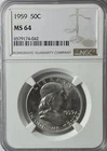 1959 50c Franklin Silver Half Dollar Fifty Cents NGC MS64