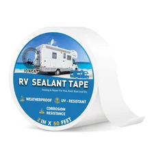 RV Roof Sealant Tape, 2 Inch X 50 Feet RV Repair Seal Tape for Camper Trailer Bo