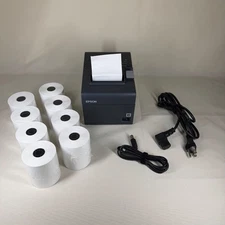 Epson TM-T20 Thermal Receipt Printer USB Ethernet M249A Starter Bundle 3” Paper