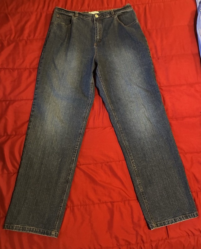 Coldwater Creek Women’s Straight Blue Denim Stretch 5-Pocket Jeans Size 16