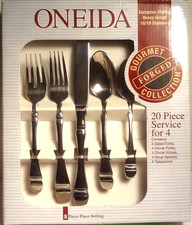 📌NOS- 2004-2007 - ONEIDA ROOSEVELT stainless steel 5 PC. PLACE SETTING - 1 of 4