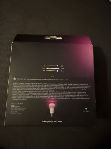 Philips Hue 60W A19 Smart LED Bulbs, White & Color Ambiance | E26 Pack of 2 - Picture 2 of 3