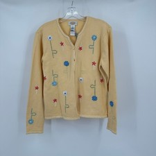 Talbots Womens Cottagecore Floral Cardigan Sw...