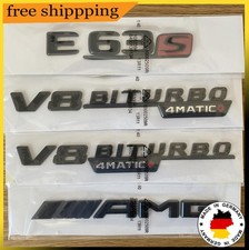 Komplett-Set f&uuml;r Mercedes E63s AMG (4MATIC+) Schriftzug-Embleme in schwarz glanz