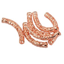 6 Pieces 40mmx5.5 Curved Rose Spacer Beads Charms Jewelry