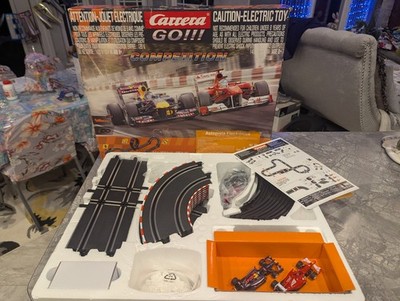 Vintage Carrera Go!!! Slot Car Set 62272 Redbull & Ferrari 20.6' Long- Brand New