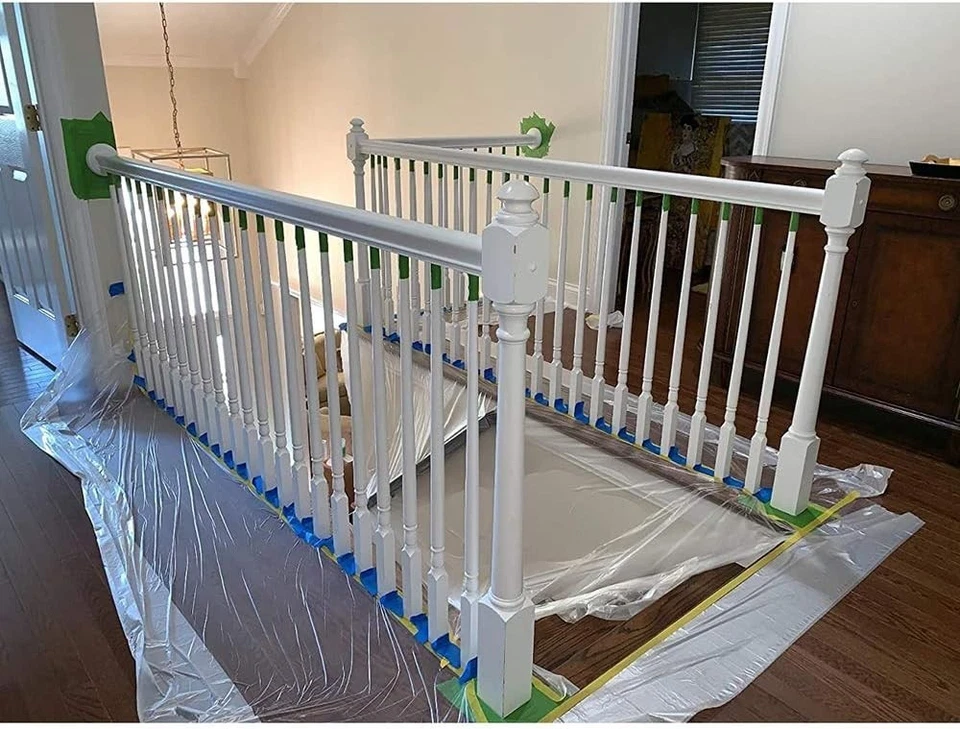 Paquete de 6 cintas y cortinas, película de enmascaramiento preadhesiva para revestimiento de pintura automotriz, Foto 4 de 4