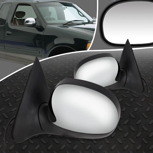 FOR 97-03 FORD F150 F250 PAIR OE STYLE MANUAL ADJUSTMENT SIDE VIEW DOOR MIRROR