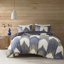 Ink Ivy Alpine Duvet Cover Set, Navy, King/Cal King