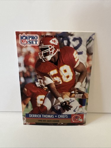Derrick Thomas [Error Bills Helmet on Front] #19 1991 Pro Set card